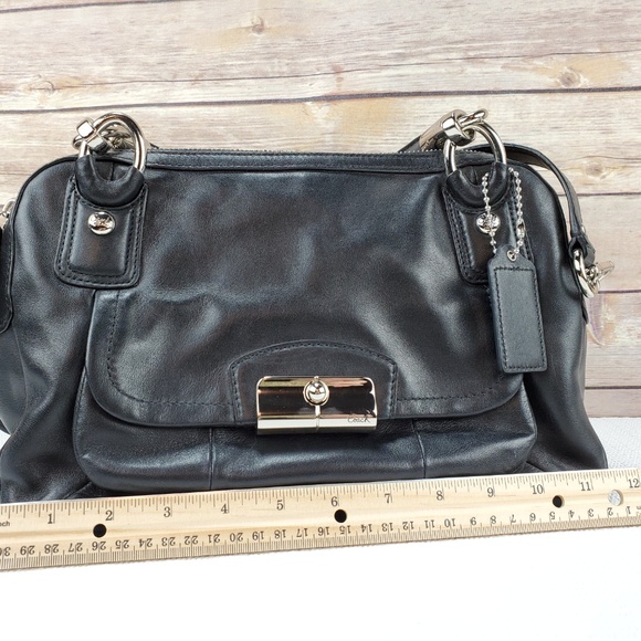 Coach Black Leather Satchel Bag - Picture 5 of 8